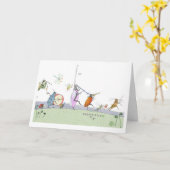 Happy Birthday - Insect Band Card Karte (Gelbe Blume)