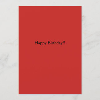 Happy Birthday Intent Invitation Red für alle Alte Einladung