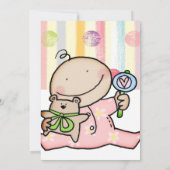 Happy Birthday Invitation Baby Girl Einladung (Rückseite)