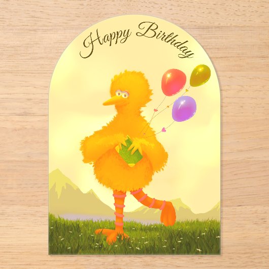 Happy Birthday Invitation Big Bird Acryleinladungen (Vorderseite)