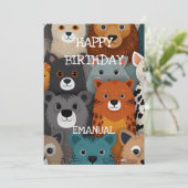 HAPPY BIRTHDAY INVITATION CARD EINLADUNG (Stehend Vorderseite)