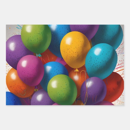 Happy Birthday Invite Geschenkpapier Set (Vorderseite 3)