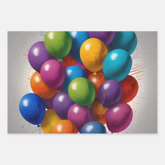 Happy Birthday Invite Geschenkpapier Set (Vorderseite 2)