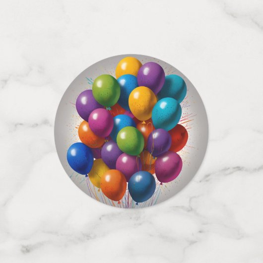 Happy Birthday Invite Konfetti (Klein Vorderseite)