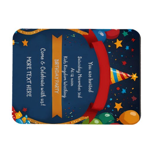 Happy Birthday Invite Magnet (Horizontal)
