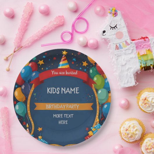 Happy Birthday Invite Pappteller (Party)