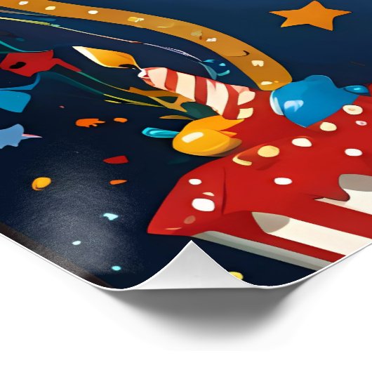 Happy Birthday Invite Poster (Ecke)