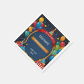 Happy Birthday Invite Serviette (Ecke)