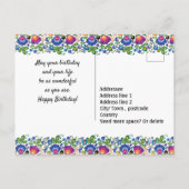 🎁 Happy Birthday irgendeinen Namen horizontale Fo Postkarte (Rückseite)