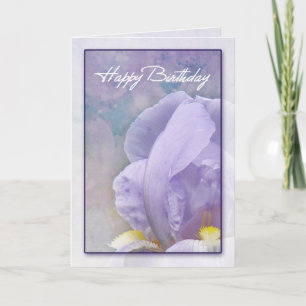 Happy Birthday Iris Greeting Card Karte