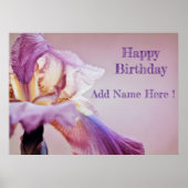Happy Birthday Iris mehrfarbiges Poster (Vorne)