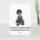 Happy Birthday Irish Elfin Hollie Card Karte (Rückseite)