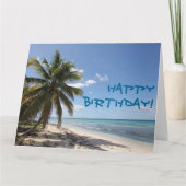 Happy Birthday Isla Saona Caribbean Paradise Beach Karte (Vorderseite)