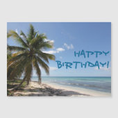 Happy Birthday Isla Saona Caribbean Paradise Beach Magnetkarte (Vorderseite)