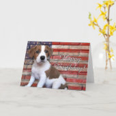 Happy Birthday Jack Russell Terrier Grußkarte Karte (Gelbe Blume)