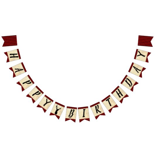 Happy Birthday Jagd Thema Wimpelkette (Alle)