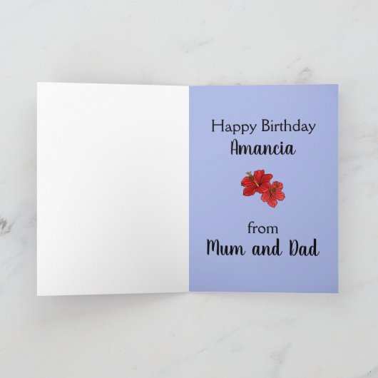 Happy Birthday Jamaican Tropical Dschungel Gemuste Karte (Innenseite)