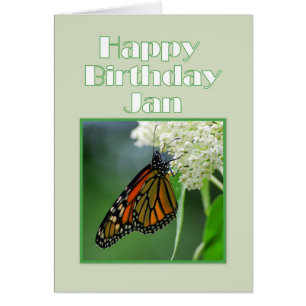 Happy Birthday Jan Monarch Butterfly