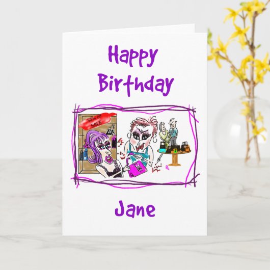 Happy Birthday - Jane Karte (Gelbe Blume)