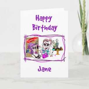 Happy Birthday - Jane Karte