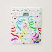 Happy Birthday January 2022 Calendar Puzzles  (Vertikal)