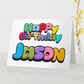 Happy Birthday Jason Karte (Gelbe Blume)