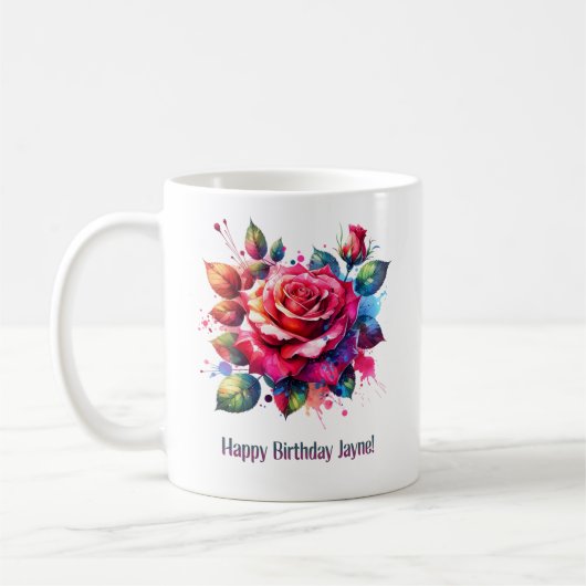 Happy Birthday Jayne Kaffeetasse (Links)