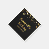Happy Birthday JEAR Gold Stars Personalisiert Serviette (Ecke)