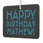 Happy Birthday (JEDER NAME) | Blau & Schwarz (oder Autolufterfrischer (Links)