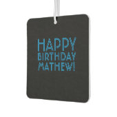 Happy Birthday (JEDER NAME) | Blau & Schwarz (oder Autolufterfrischer (Links)