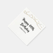 Happy Birthday JEDES ALTER Gold String Lights Serviette (Ecke)
