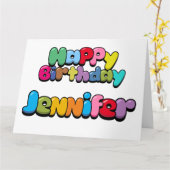 Happy Birthday Jennifer Karte (Gelbe Blume)