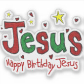 Happy Birthday Jesus Aufkleber (Vorderseite)