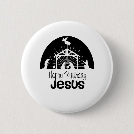 Happy Birthday Jesus Button (Vorderseite)
