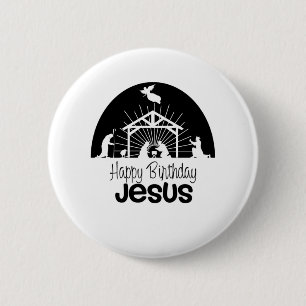 Happy Birthday Jesus Button