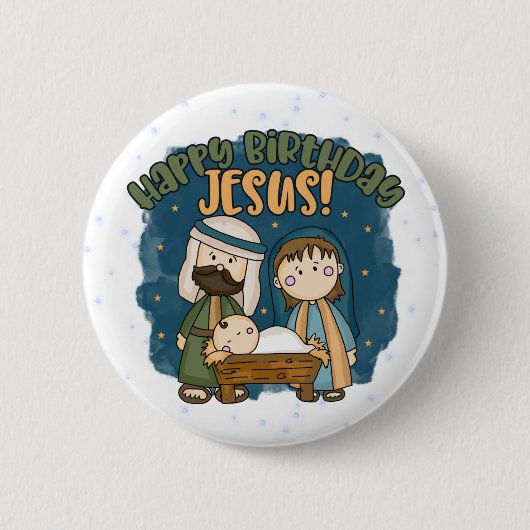Happy Birthday Jesus Button (Vorderseite)