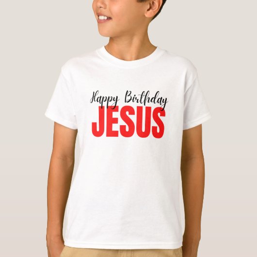 Happy Birthday Jesus Christmas T-Shirt (Vorderseite)