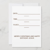 HAPPY BIRTHDAY JESUS EINLADUNG (Rückseite)