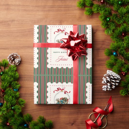 "Happy Birthday Jesus' - Faith Based Christmas  Geschenkpapier (Feiertagsgeschenk)