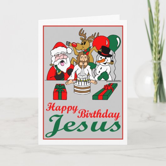 Happy Birthday Jesus Feiertagskarte (Vorderseite)