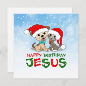 Happy Birthday Jesus Feiertagskarte (Vorne/Hinten)