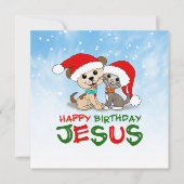 Happy Birthday Jesus Feiertagskarte (Vorderseite)