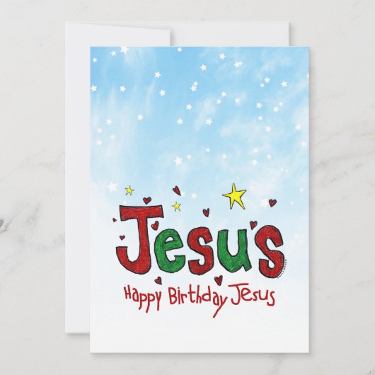 Happy Birthday Jesus Feiertagskarte (Vorderseite)