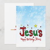 Happy Birthday Jesus Feiertagskarte (Vorne/Hinten)