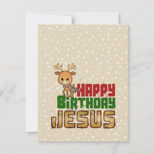 Happy Birthday Jesus Feiertagskarte (Vorderseite)