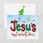 Happy Birthday Jesus Feiertagskarte (Vorne/Hinten)