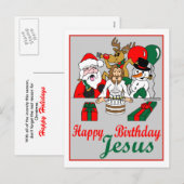 Happy Birthday Jesus Feiertagspostkarte (Vorne/Hinten)