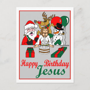 Happy Birthday Jesus Feiertagspostkarte