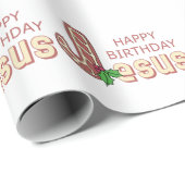 Happy Birthday Jesus Geschenkpapier (Rolleneckpunkt)