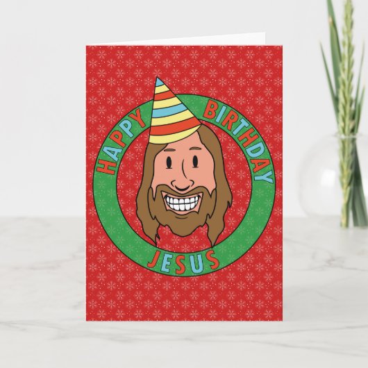 Happy Birthday Jesus Karte (Vorderseite)